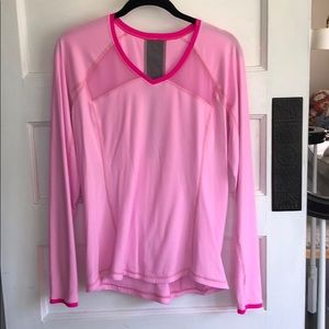 Hot pink lululemon LS top